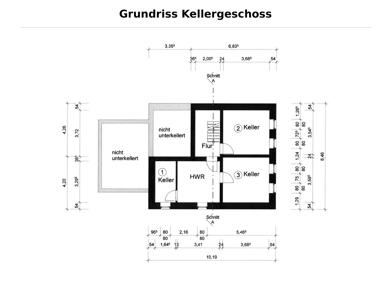 Grundriss Keller